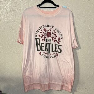 The Beatles Pink Strawberry Fields Tee